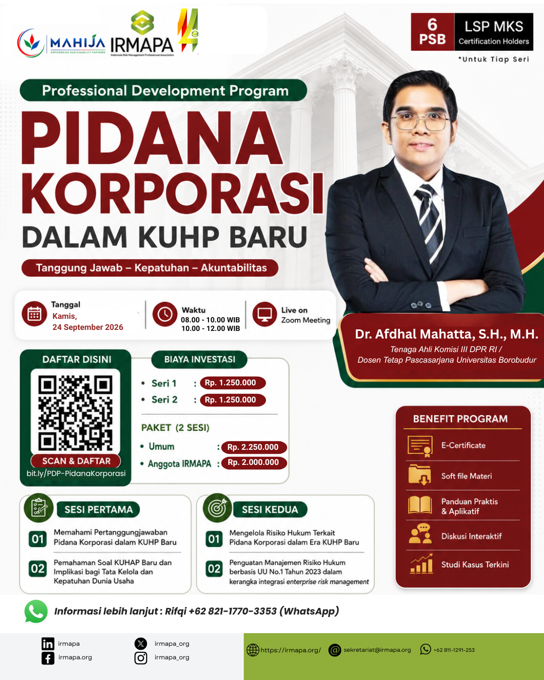 pdp pidana korporasi 1.6
